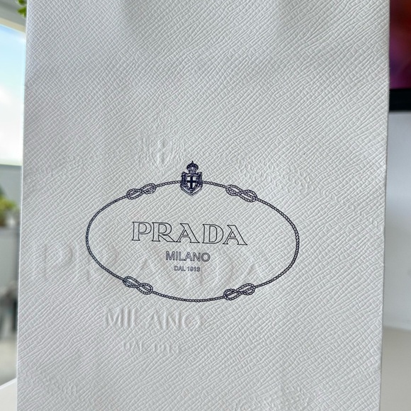 Prada Textured White Shopping Bag - Picture 1 of 2